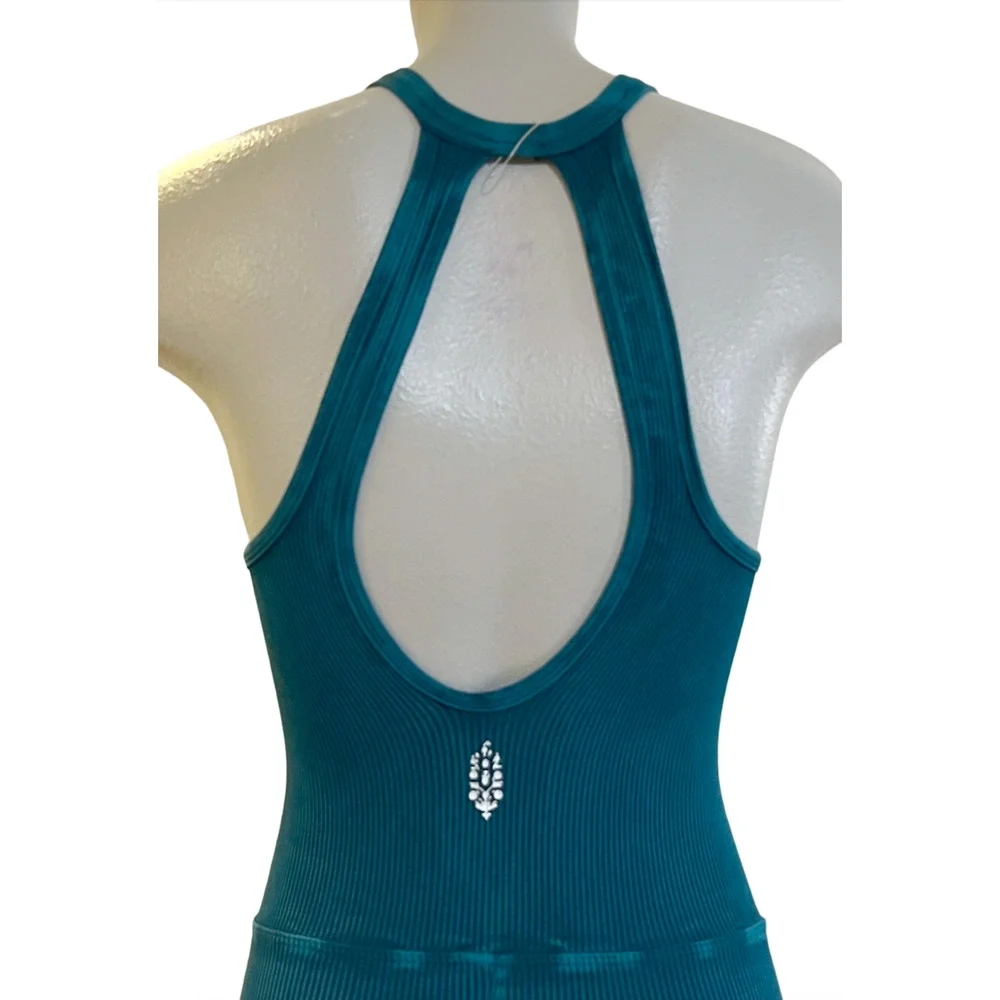 FREE PEOPLE FP MOVEMENT HAPPINESS RUNS RIBBED JUMPSUIT BODYSUIT ONE PIECE XS/S